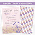 beach and boardwalk theme birthday party invitations templates